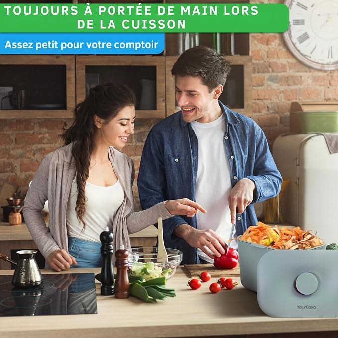 Poubelle de Cuisine à Poignée Ergonomique — 5 L